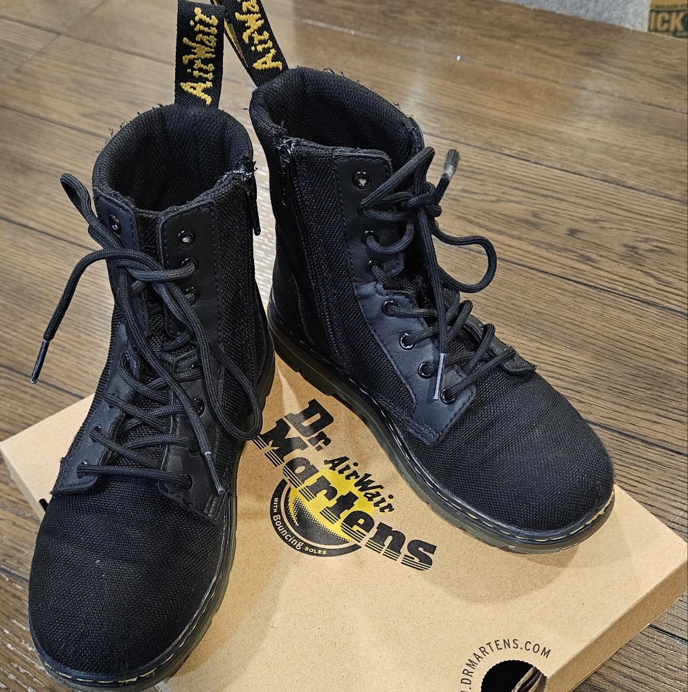 Dr. Martens Black Canvas Boots